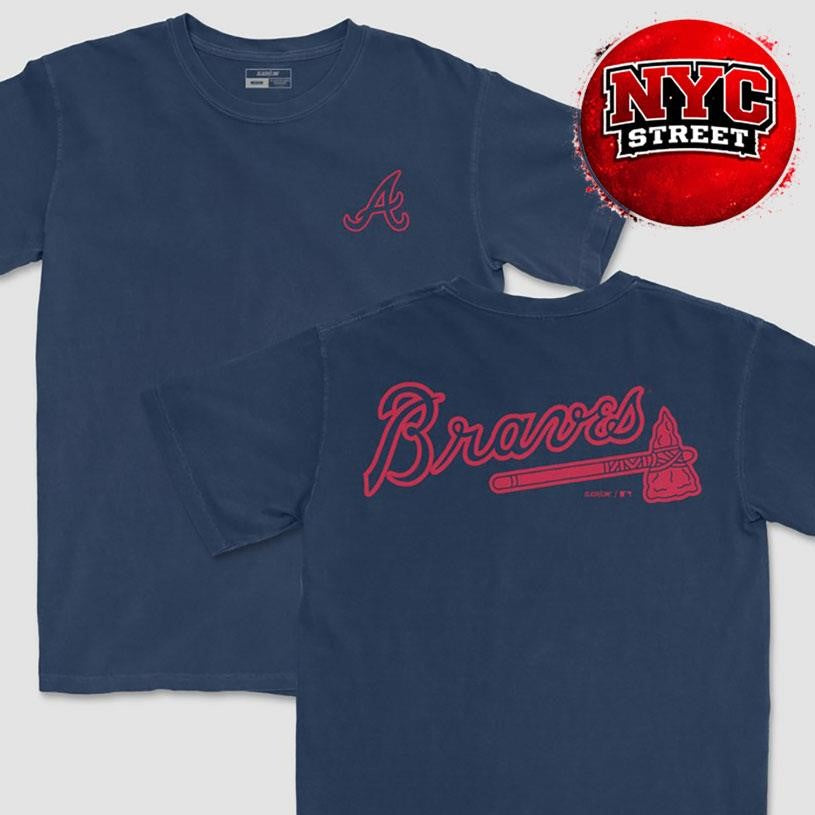 Atlanta Braves MLB Outline Two Sided Shirt