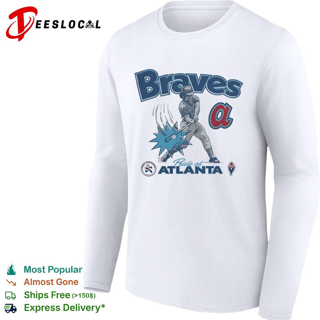 Atlanta Braves Pride of Atlanta National League Centennial 1876 1976 Baseball Hit shirt