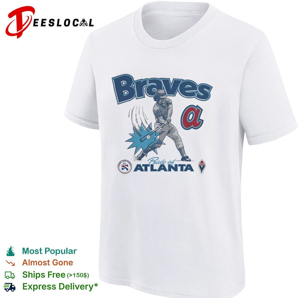 Atlanta Braves Pride of Atlanta National League Centennial 1876 1976 Baseball Hit shirt