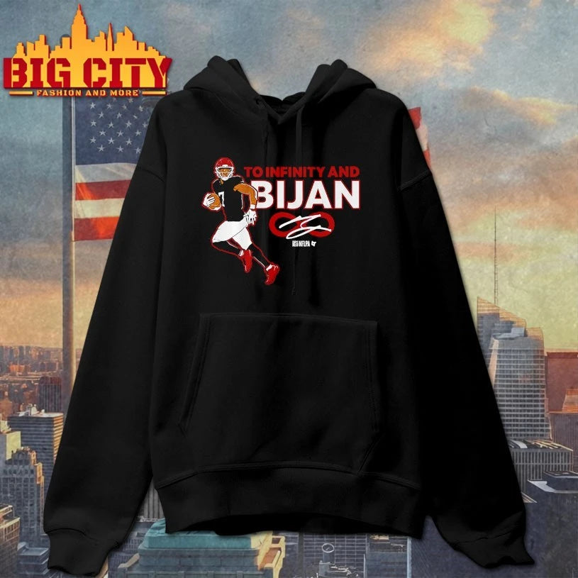 Atlanta Falcons Bijan Robinson To Infinity and Bijan signature shirt