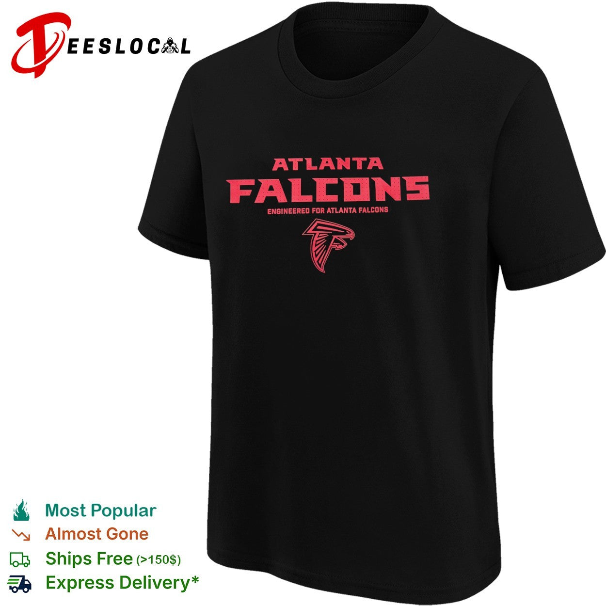 Atlanta Falcons Engineered for Atlanta Falcons Graphic Logo Football Team shirt