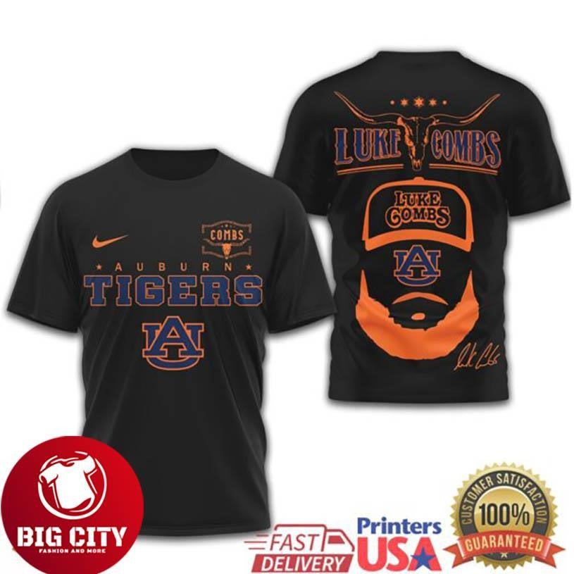 Auburn Tigers Official NCAA Luke Combs Two Sided Shirt