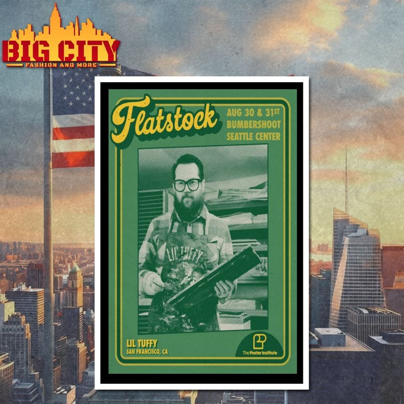 August 30-31 2025 Tour Flatstock Bumbershoot Seattle’s Music &amp; Arts Festival Poster Shirts