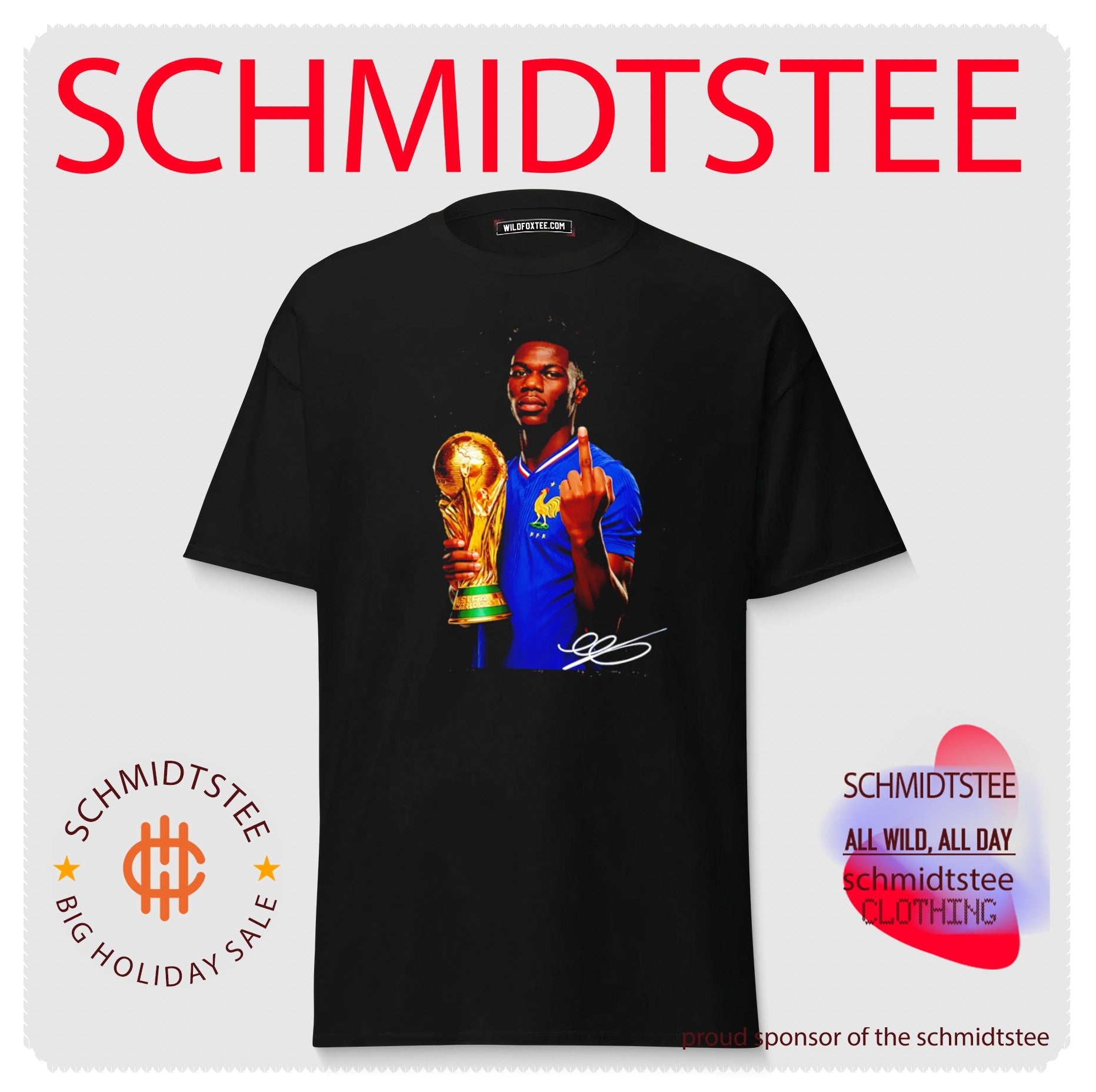 Aurelien Tchouameni France National Team World Cup middle finger shirt