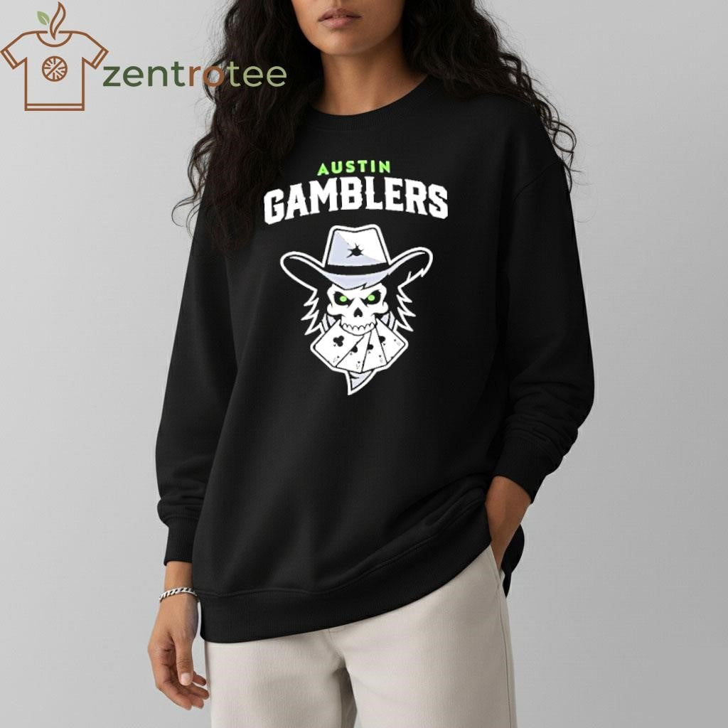 Austin Gamblers Logo skull shirt
