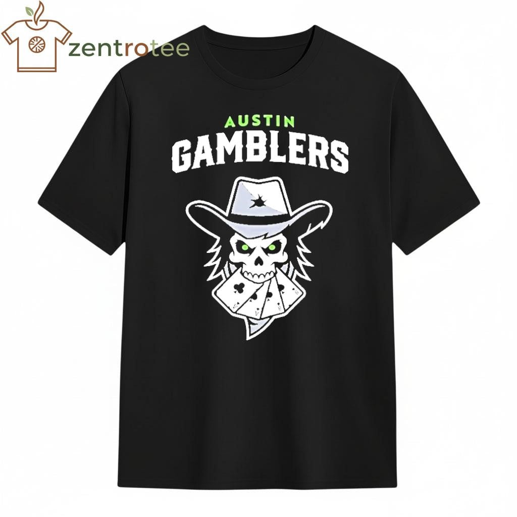 Austin Gamblers Logo skull shirt