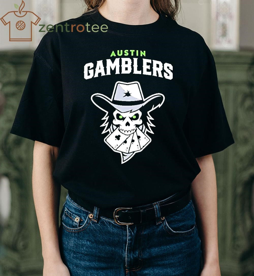 Austin Gamblers Logo skull shirt