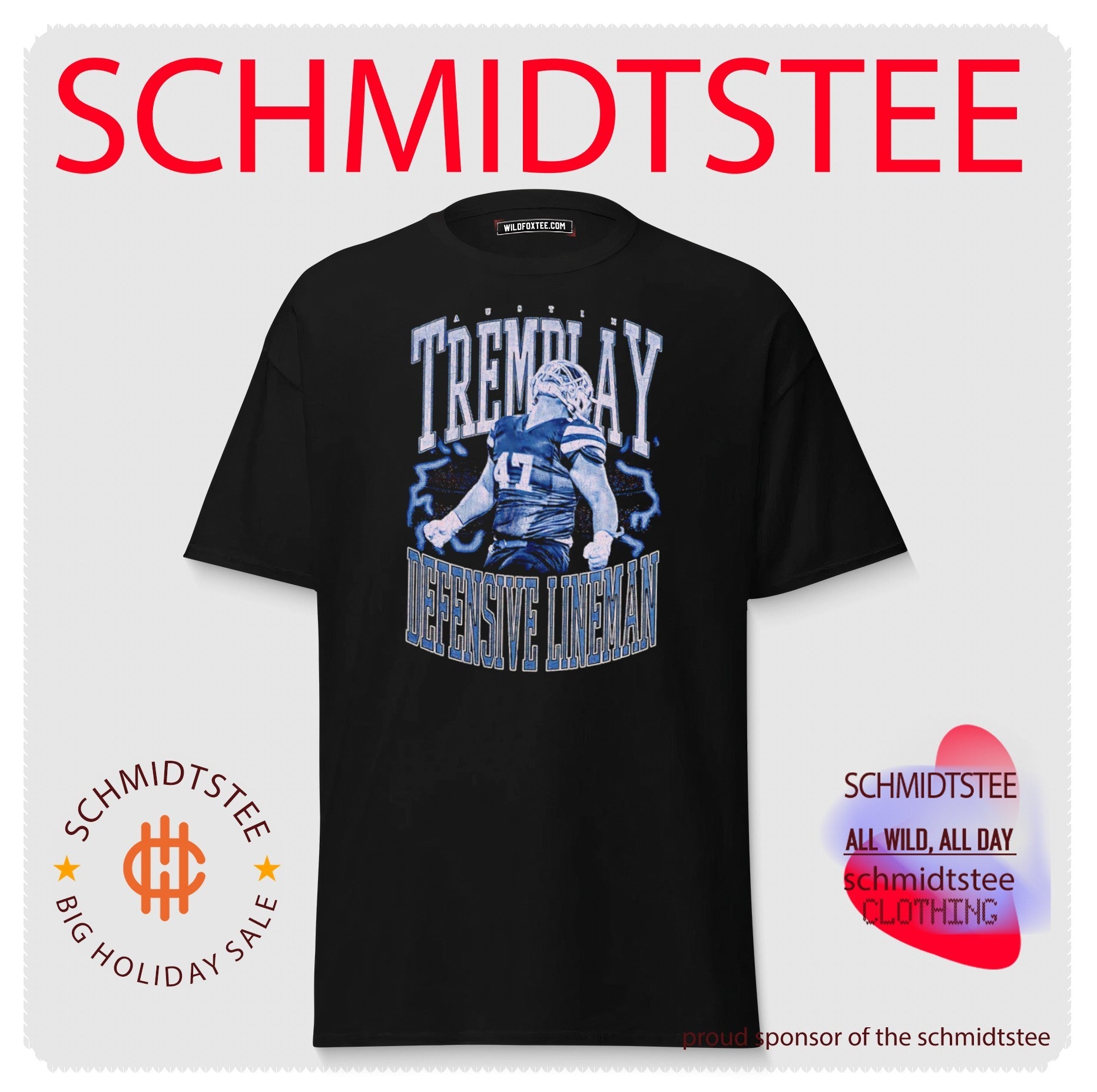 Austin Tremblay Defensive Lineman football player shirt