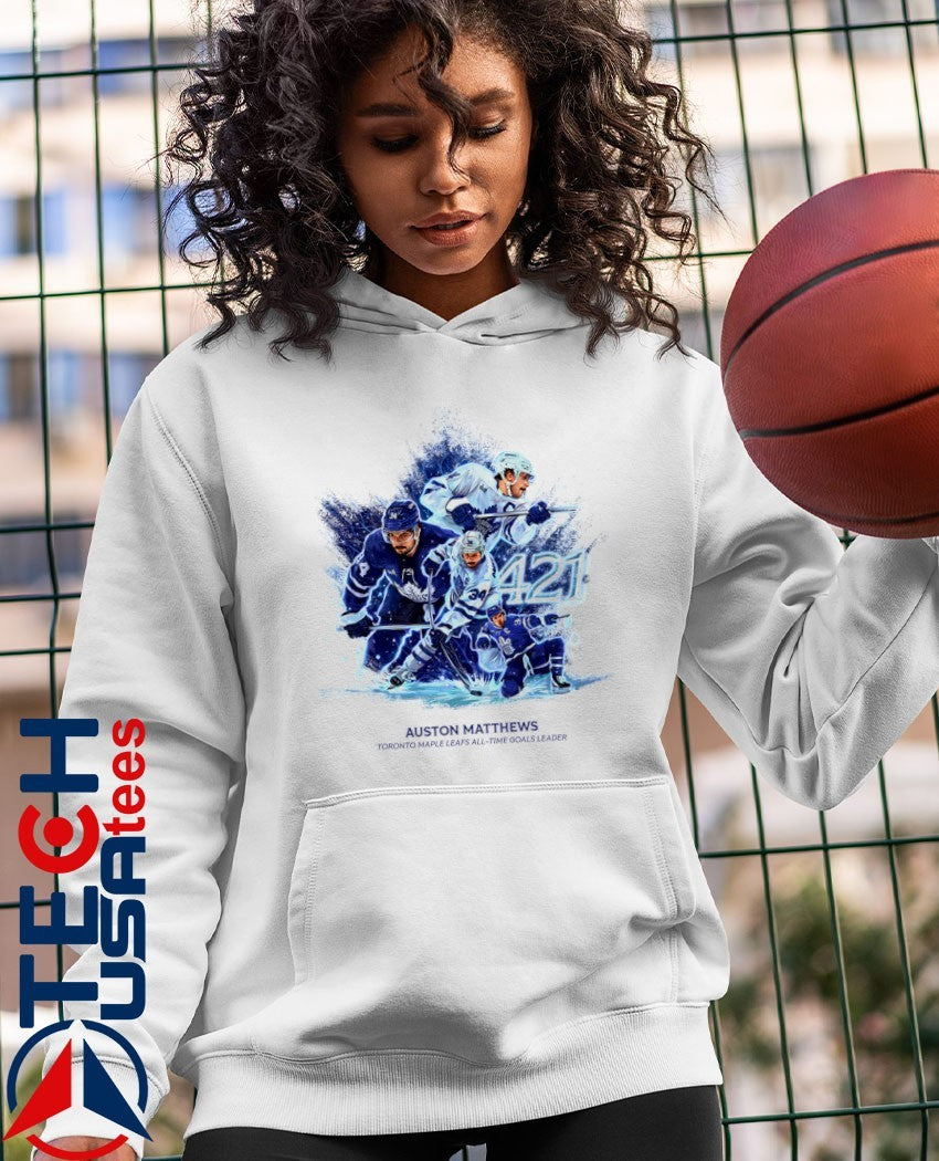 Auston Matthews Toronto Maple Leafs all-time goals leader shirt