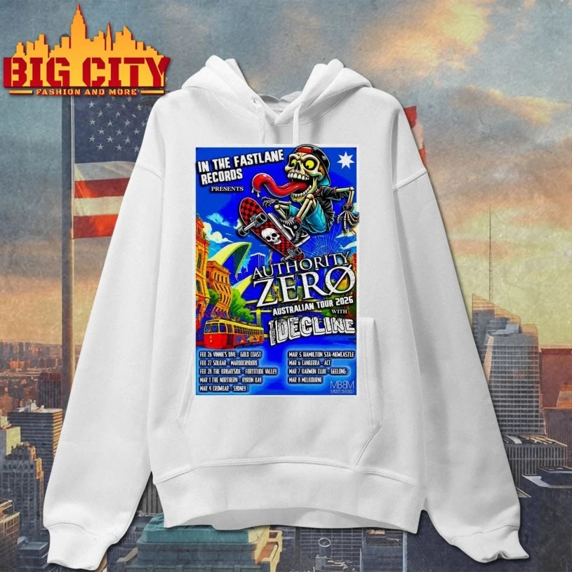 Authority Zero Australian New Tour 2026 Poster shirts