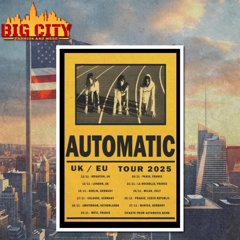 Automatic UK Europe Tour 2025 Poster Shirt