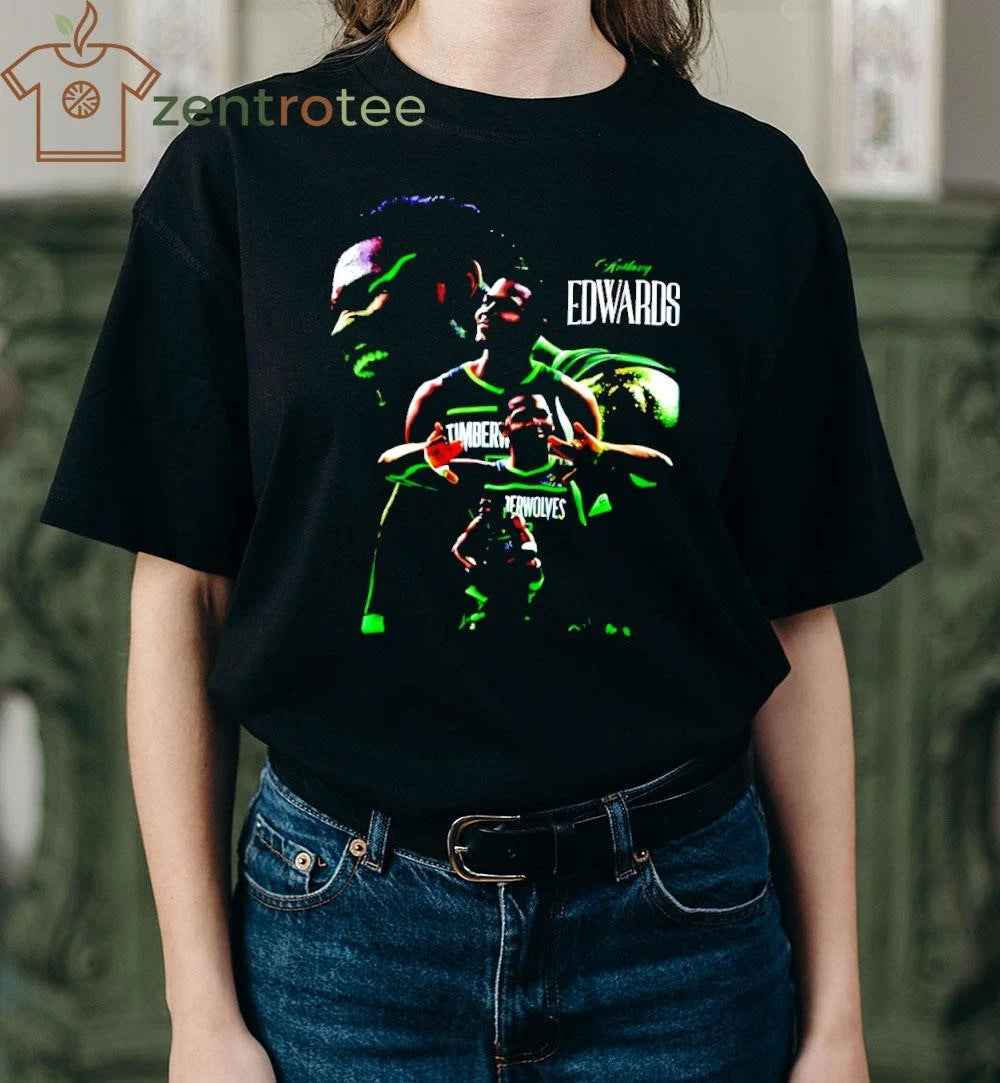 Awesome Anthony Edwards Ant-Man Minnesota Timberwolves Ant in Neon Green tee