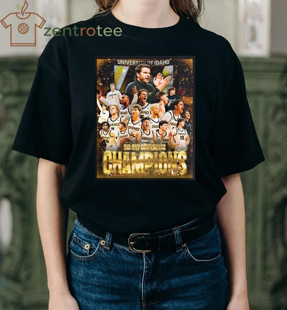 Awesome Celebrate Idaho Vandals Men #8217 S Basketball 2026 Big Sky Conference Champions Essentials tee