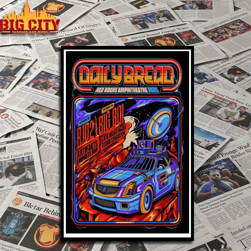 Awesome Daily Bread Morrison, CO Oct 25 &amp; 26, 2025 Red Rocks Amphitheatre Poster Shirts