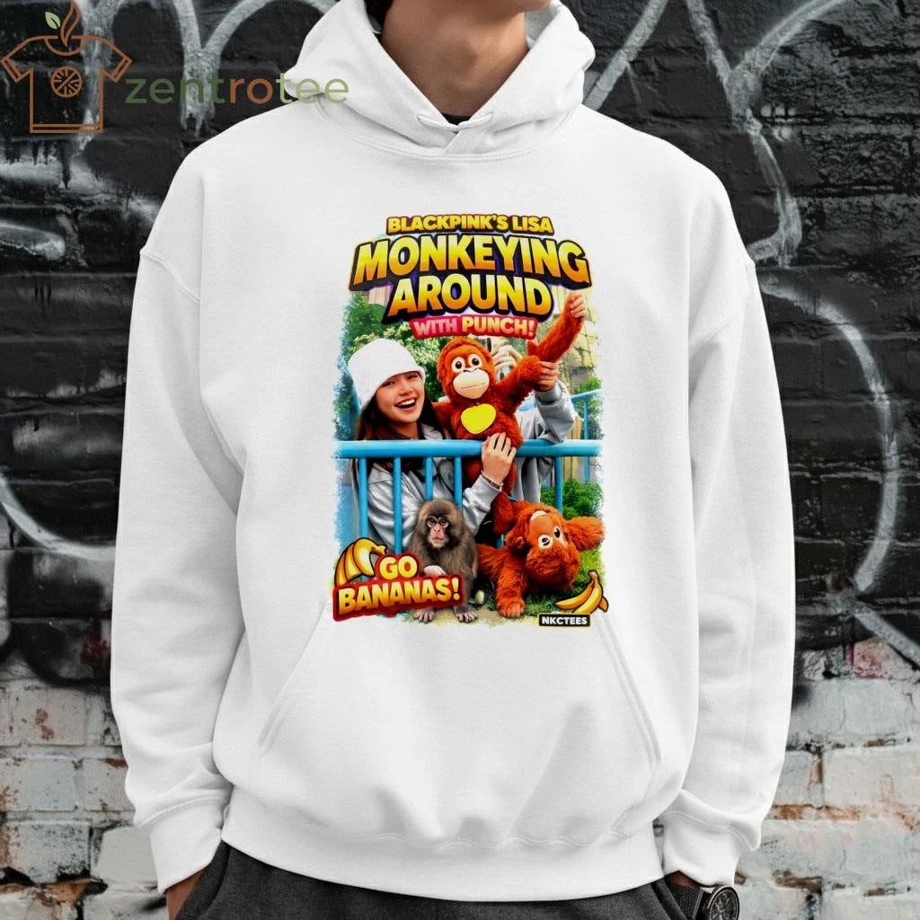 Awesome Nkctees Viral Monkey &amp; Punch Meme with Lisa Blackpink go bananas shirt