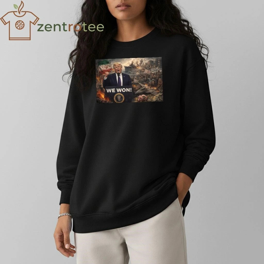 Awesome Trump declared we won, ignore war and protests tee