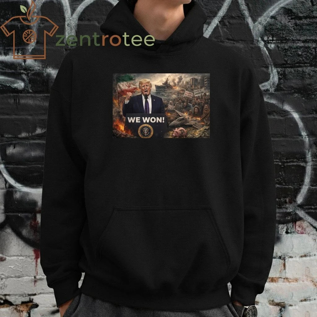 Awesome Trump declared we won, ignore war and protests tee