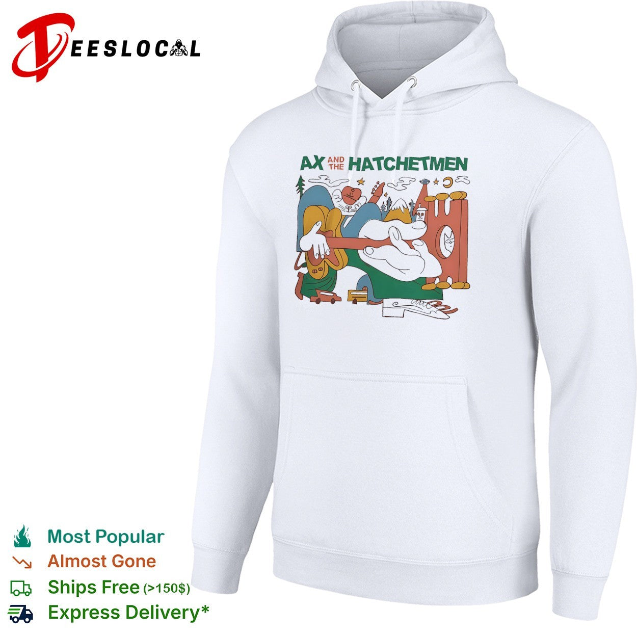 Ax and the Hatchetmen Illustration Abstract Landscape Psychedelic shirt