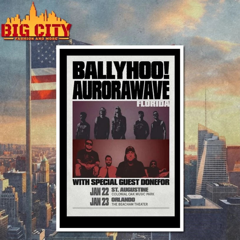 BALLYHOO! And Aurorawave Florida Event 2026 Poster shirt
