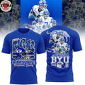 BYU Cougars 2025 Big 12 Conference Football Champions Helmet And Logo Two Sided Shirt