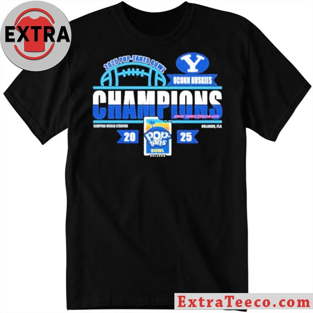 BYU Cougars 2025 Pop-Tarts Bowl Champions At Camping World Stadium On December 27 Logo T-Shirt