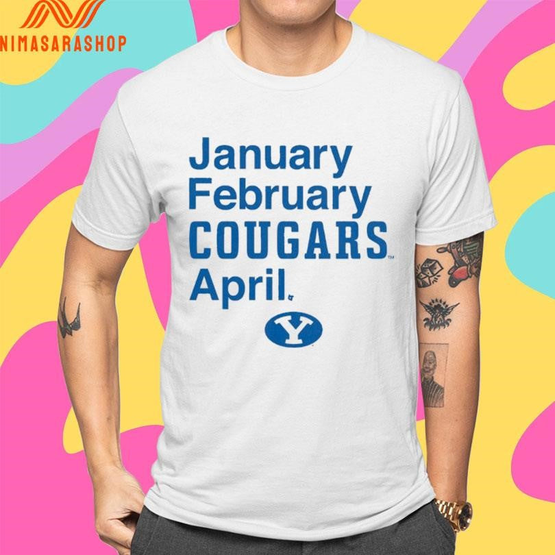 BYU Cougars Basketball January February Cougars April Shirts