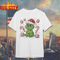 Baby smiling grinch christmas cane shirt