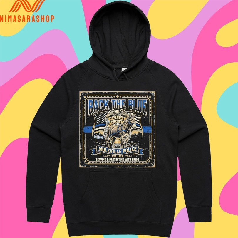 Back The Blue Muleville Police Est 1873 Serving And Protecting With Pride Shirts
