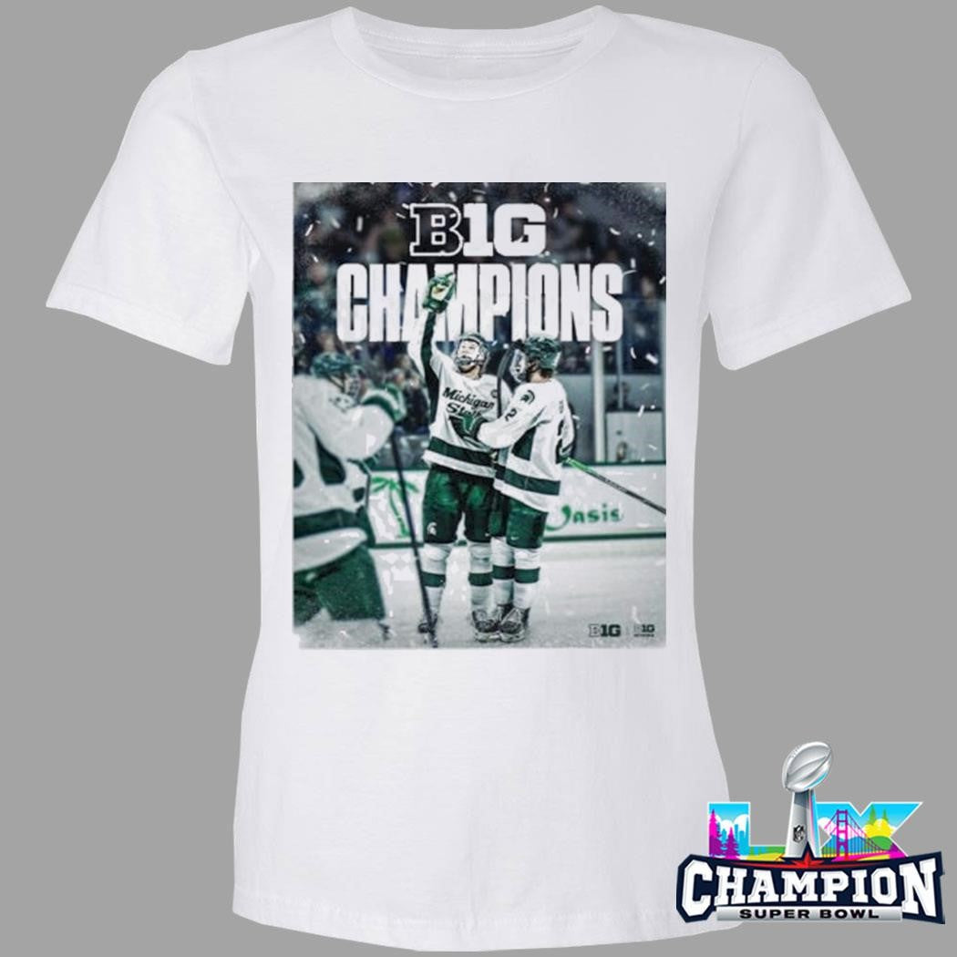 Back To Back To Back Michigan State Spartans Ice Hockey 2026 B1g Men’s Hockey Regular Season Champs Shirt