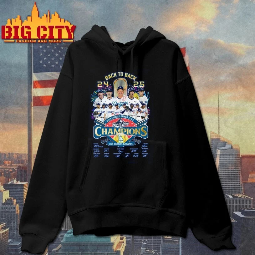 Back to Back 2025 World Series Champions Los Angeles Dodgers Shirt