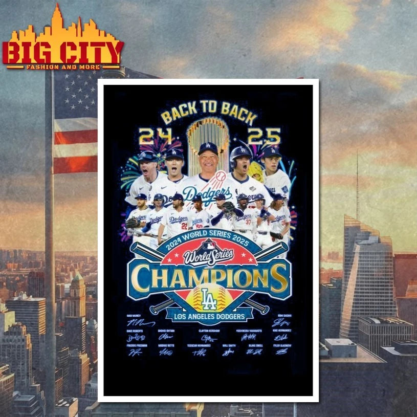 Back to Back 2025 World Series Champions Los Angeles Dodgers Shirt