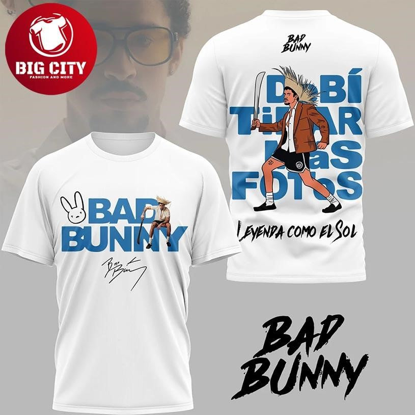 Bad Bunny Debi Tirar Mas Fotos Shirt Latin Music Fan Two Sided Shirt