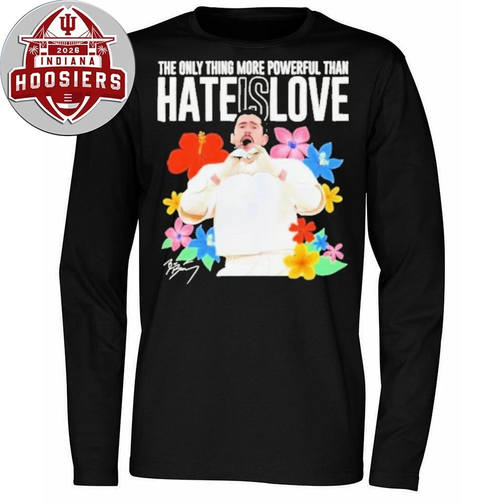 Bad Bunny Hate Is Love Floral Urban Music Fan Shirts