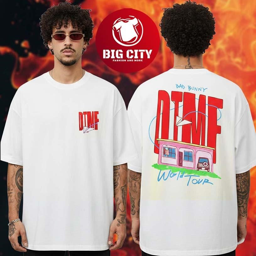 Bad Bunny Merch Mexico DtMF World Tour GNP Seguros On December Two Sided Shirt