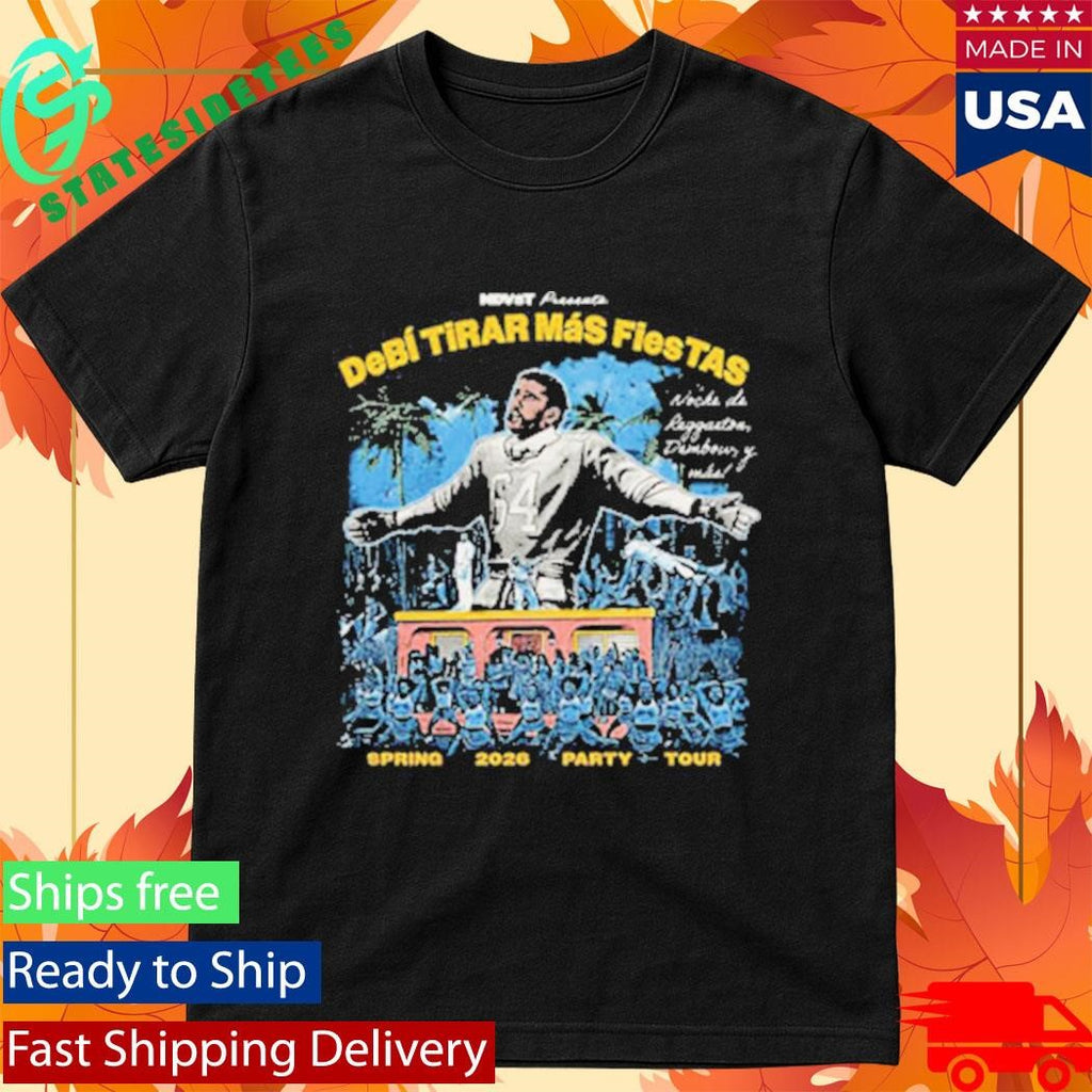 Bad Bunny Spring 2026 Party Tour Debi Tirar Mas Fiestas Schedule Tour Dates Shirt