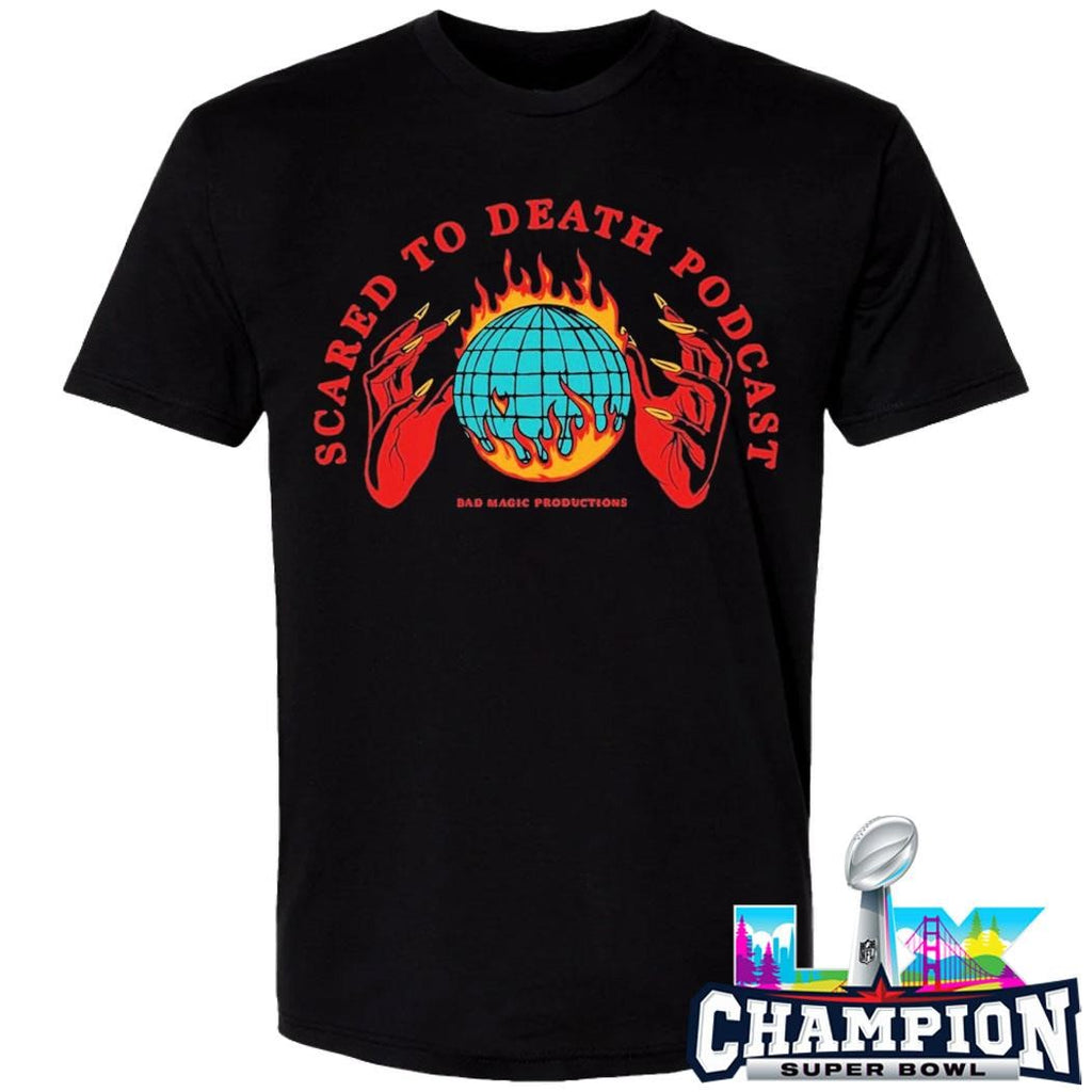 Bad Magic Productions Scared To Death Podcast Shirt