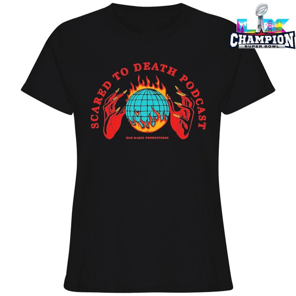 Bad Magic Productions Scared To Death Podcast Shirt
