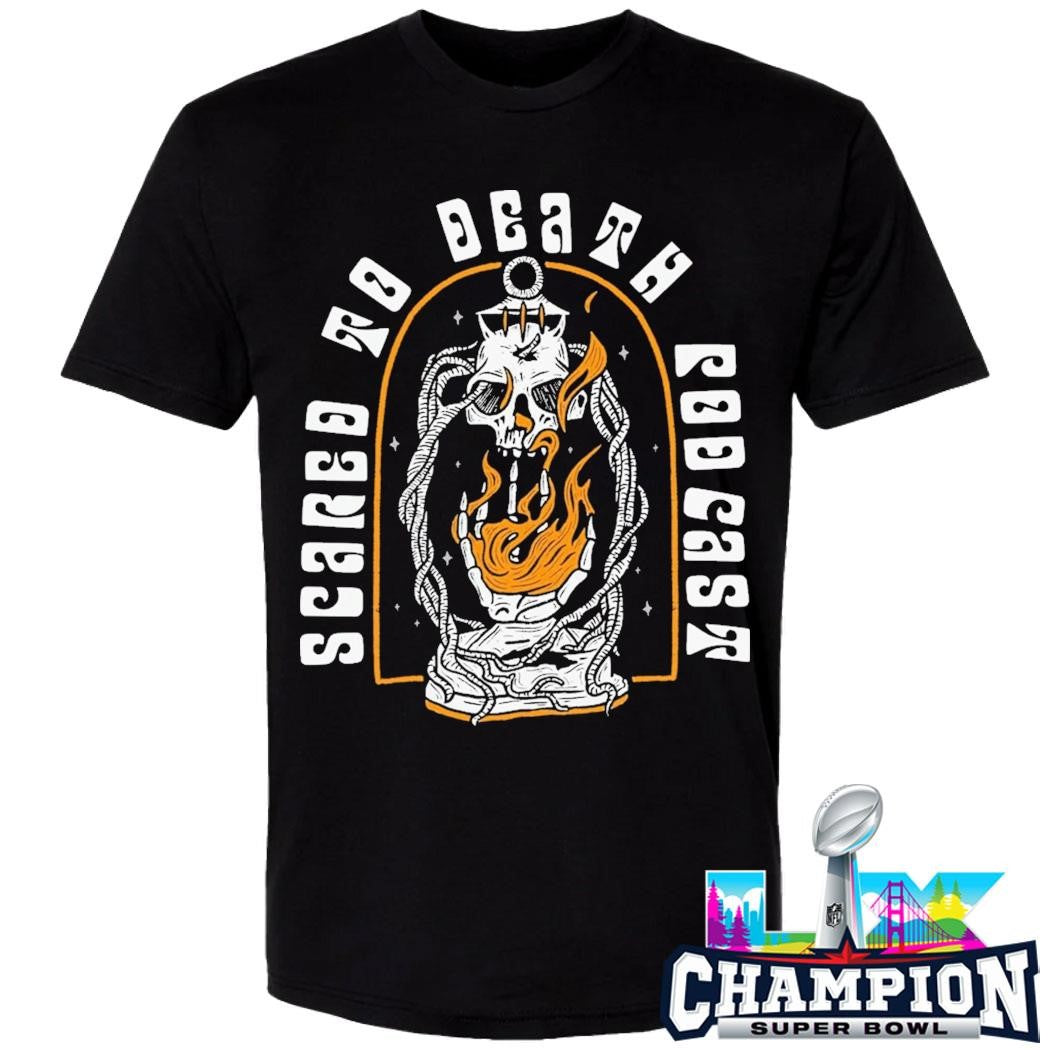 Bad Magic Productions Scared To Death Skull Shirt