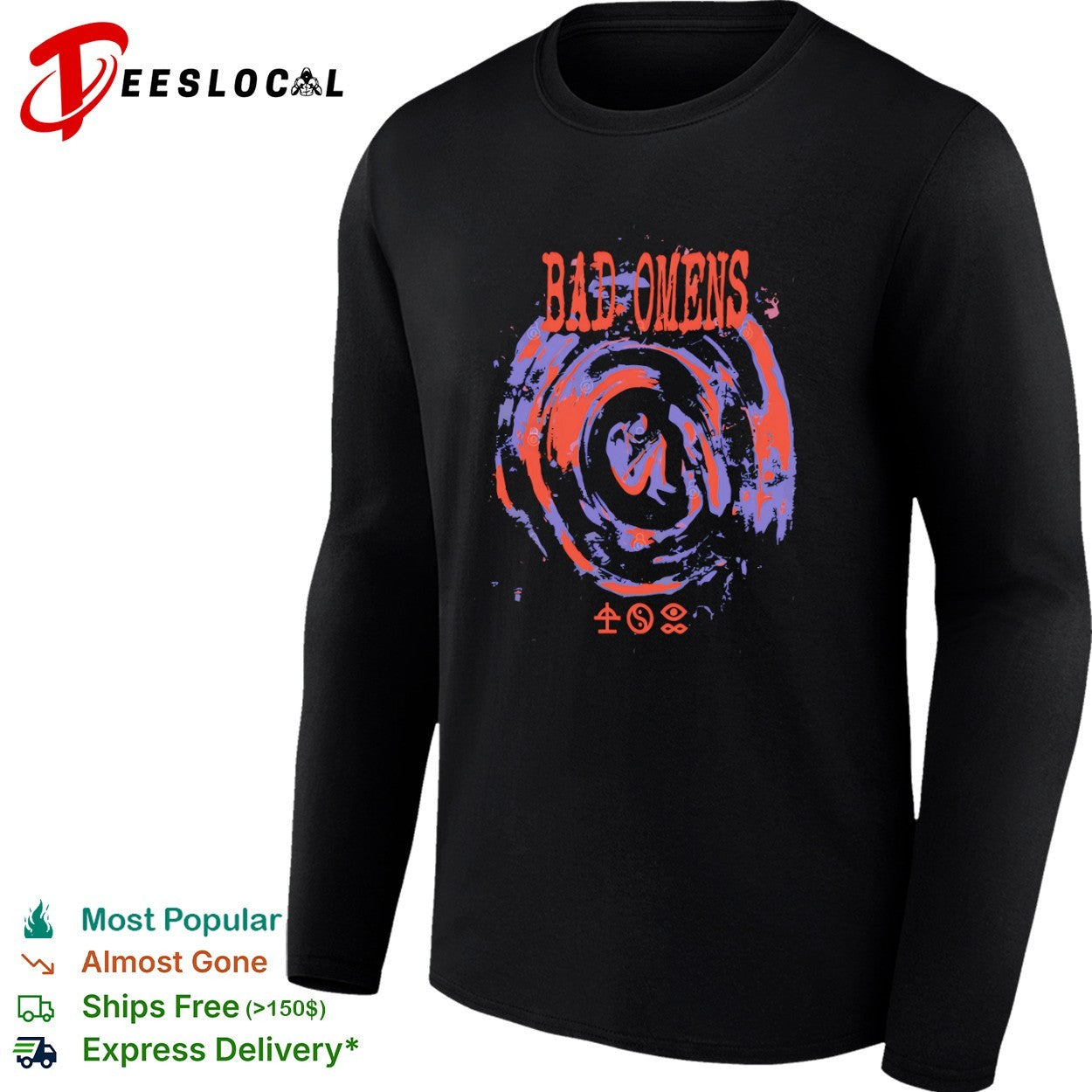Bad Omens swirl shirt