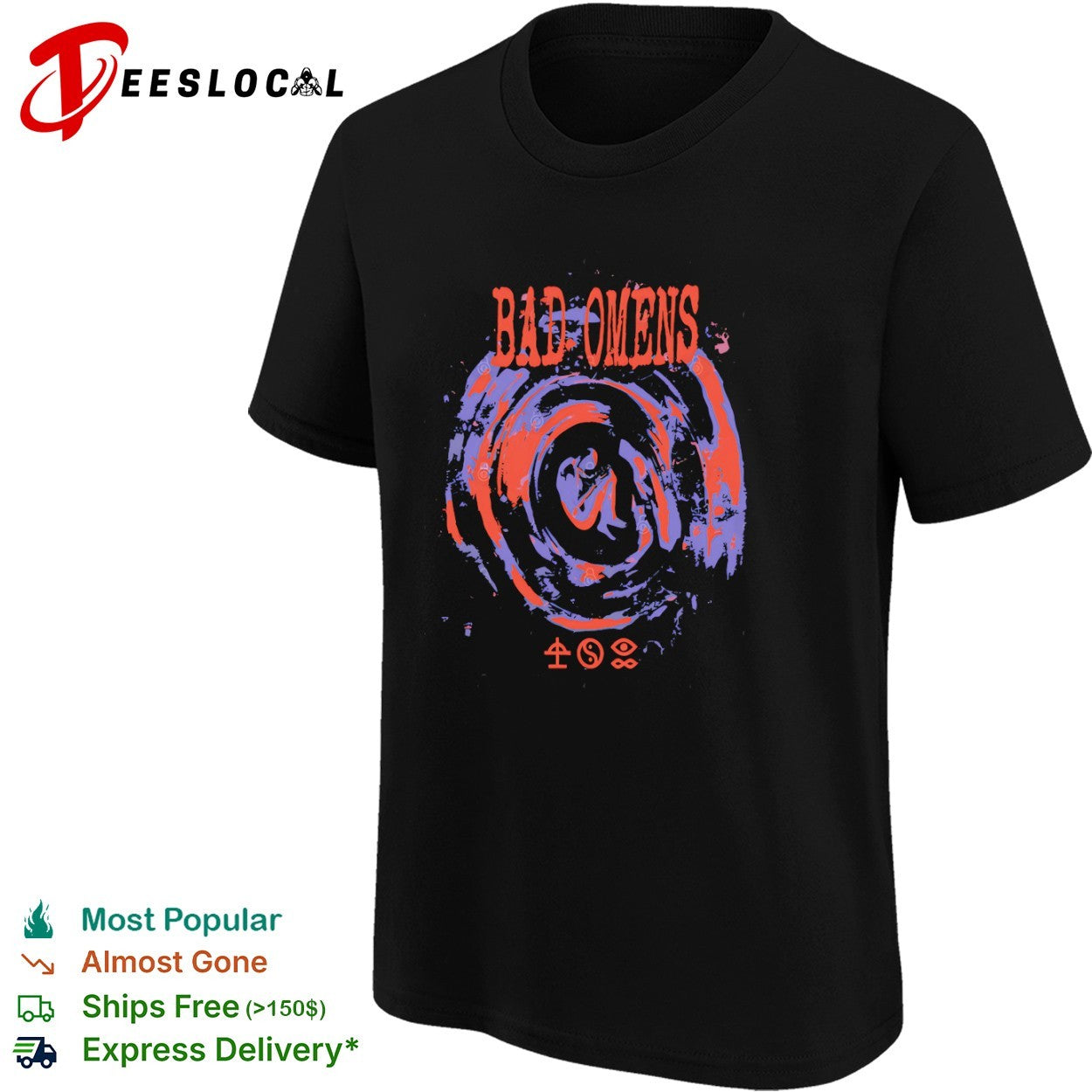 Bad Omens swirl shirt