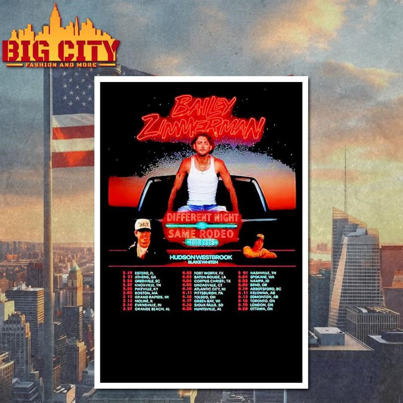 Bailey Zimmerman Tour 2026 Shirt