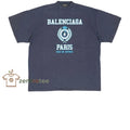 Balenciaga College Crest Crinkled tee