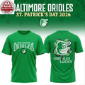 Baltimore Orioles Happy St. Patrick’s Day 2026 Logo Two Sided Hoodie T-Shirt