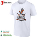 Baltimore Orioles vintage bird perched on baseball logo shirt
