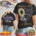 Baltimore Ravens Makeup Artist Sunflower Two Sided Shirt