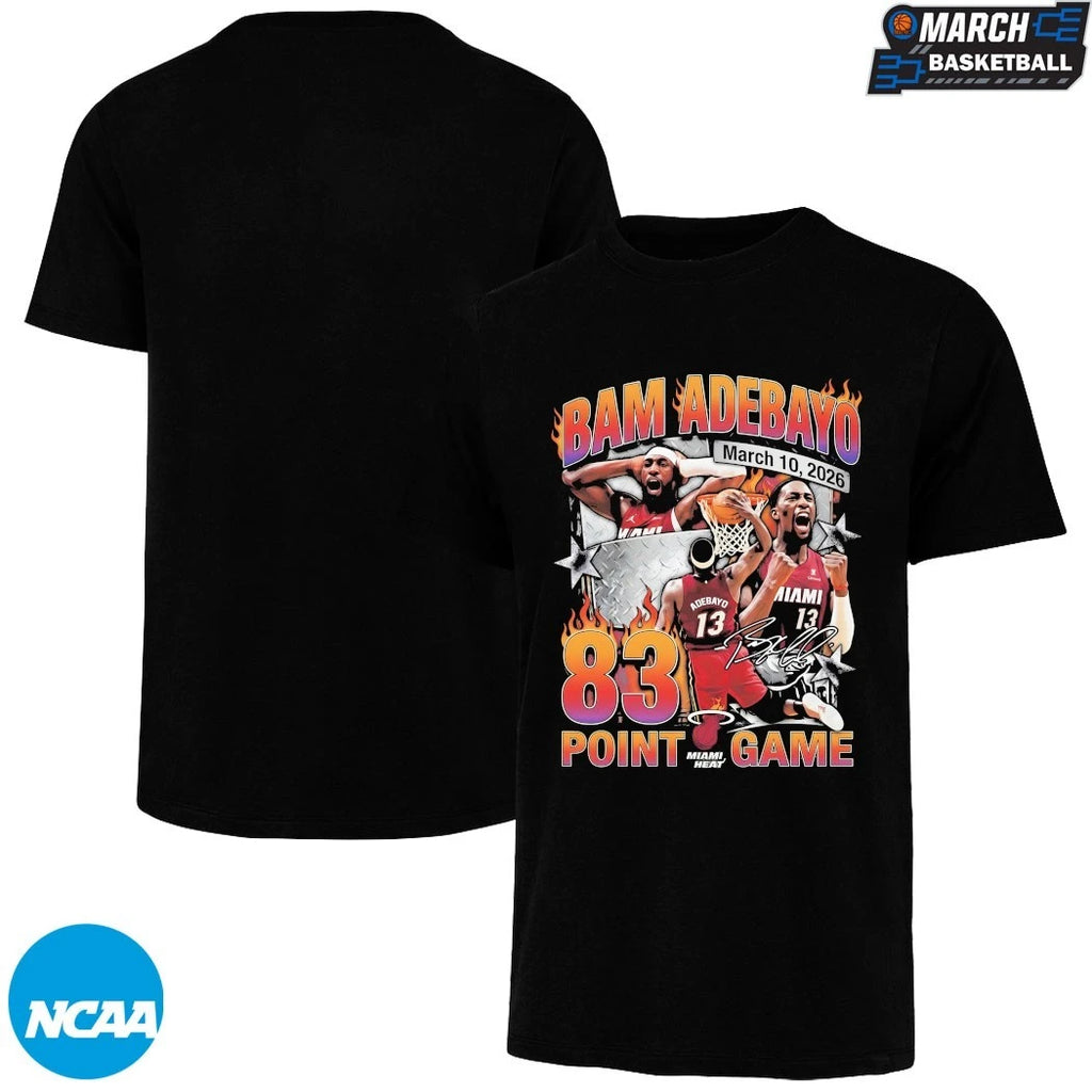 Bam Adebayo 83 Point Game Miami Heat March 10 2026 Signature T-Shirts