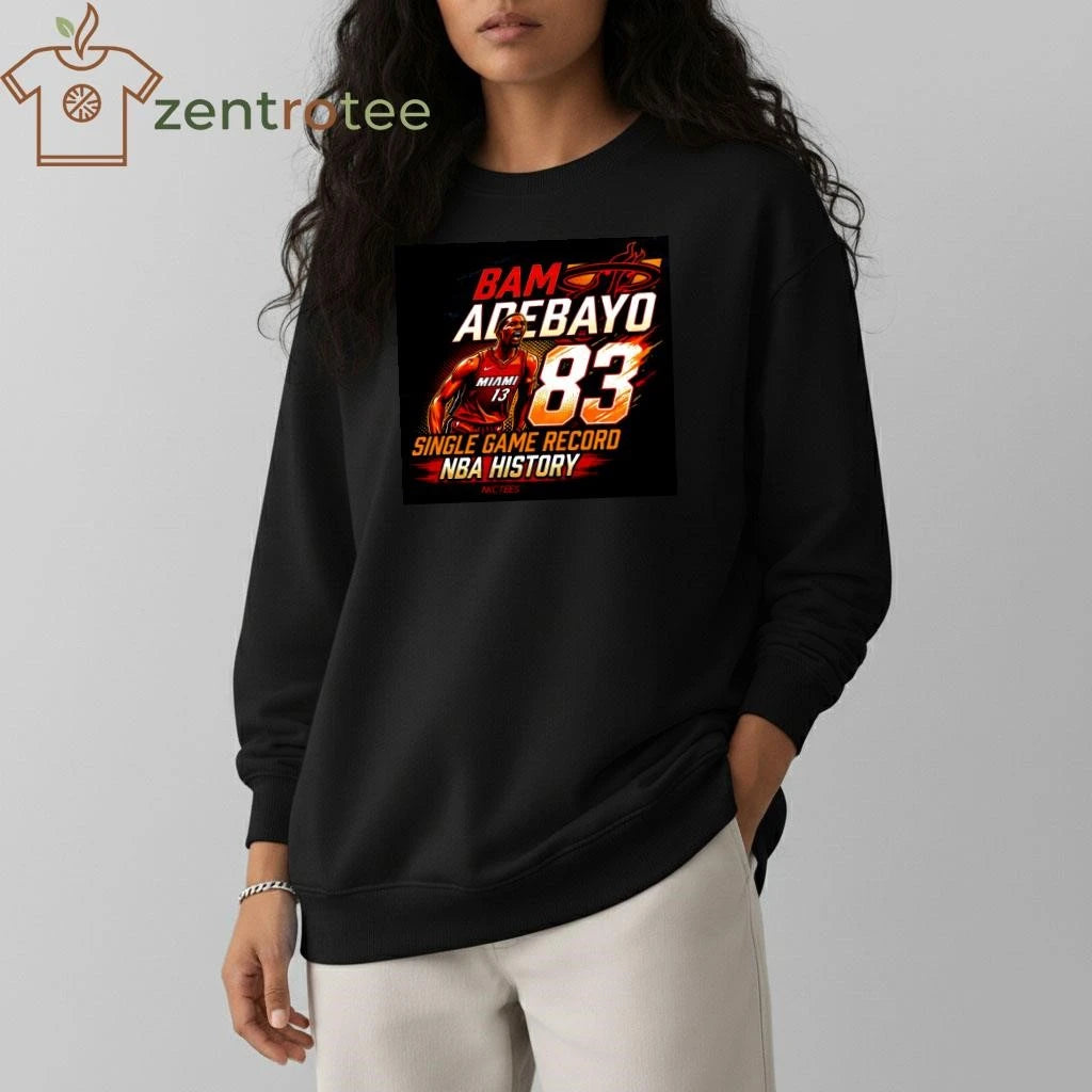 Bam Adebayo 83-Point NBA Record T-Shirt – Nkctees Brand – Premium Cotton