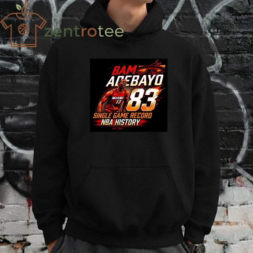 Bam Adebayo 83-Point NBA Record T-Shirt – Nkctees Brand – Premium Cotton