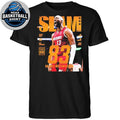 Bam Adebayo Miami Heat On The Cover Of SLAM 261 83 Points Forever Stamped In History Orange Metal Shirt