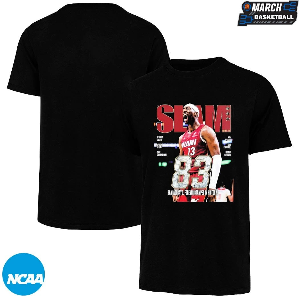 Bam Adebayo Miami Heat SLAM 261 83 Points Forever Stamped In History T-Shirts